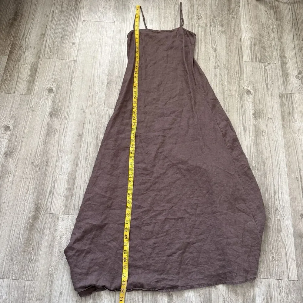 DISSH Jen Choc Maxi Dress Size 2 Brown A-Line Square Neck Strappy Coastal Resort - Picture 8 of 11